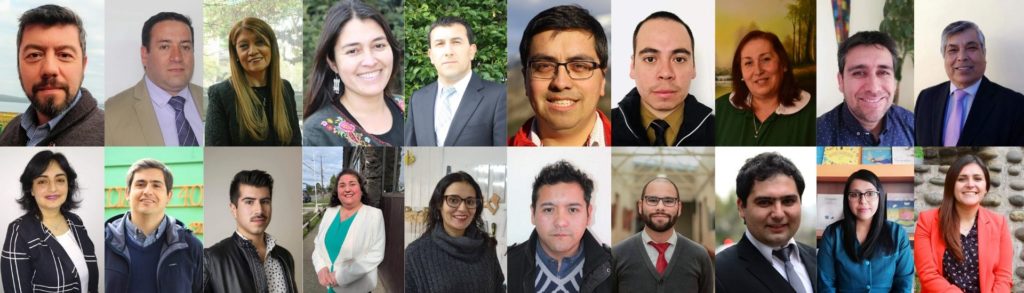 Fotos pequeñas de los 20 semifinalistas del global teacher prize Chile 2019