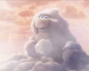 Una imagen del cortometraje en donde aparece la nube triste