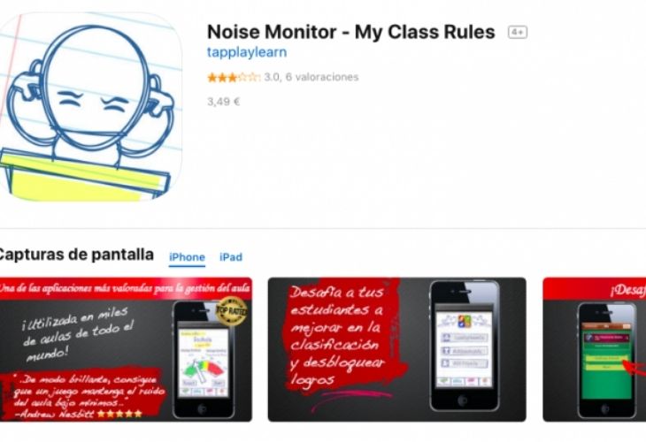 Pantallazo de app _Noise Monitor_