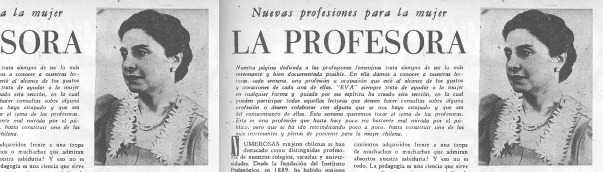 Imagen del diario _la mujer como profesora_