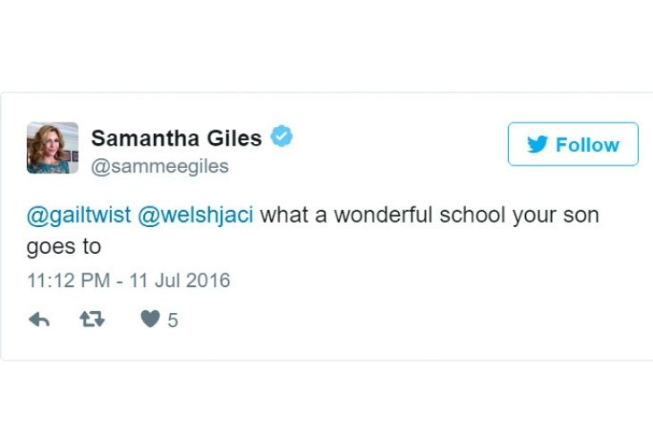 Samantha Giles_ Qué increíble escuela a la que va tu hijo.