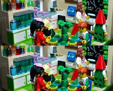 Legos recreando trabajo en rincones