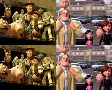 Portadas de películas: Toy Story e Increíbles