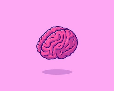 Ilustración de un cerebro rosado, en alusión a la nota sobre mitos sobre el aprendizaje