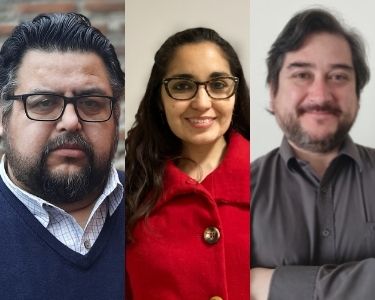 Retratos de algunos de los docentes de música finalistas del Global Teacher Prize Chile 2021, en la categoría Profesor de Música