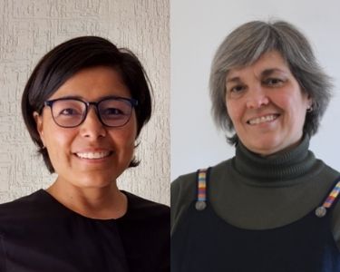 Retratos de Ana Stelman y Diana Rubio, profesoras latinoamericanas que son finalistas del Global Teacher Prize Chile