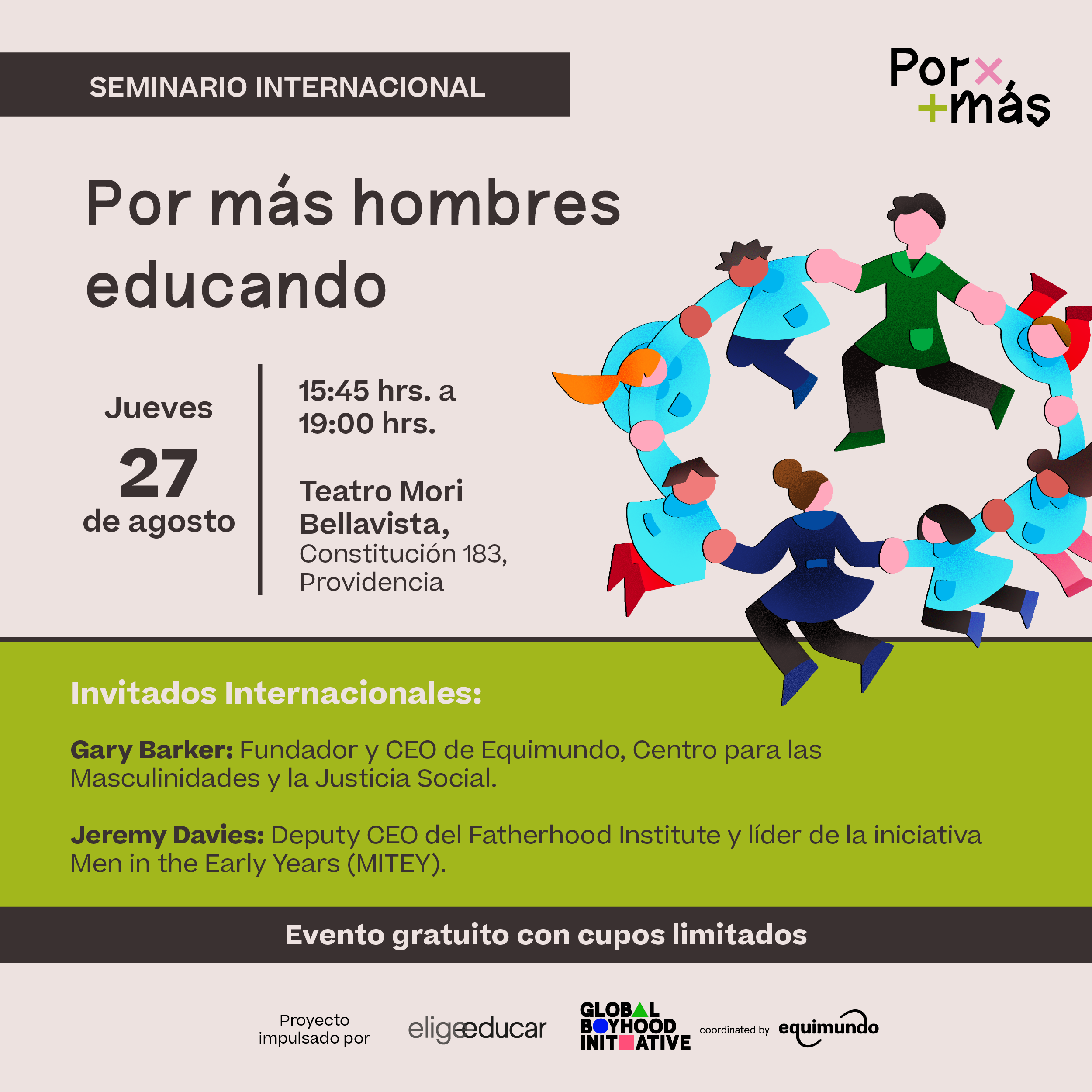 Participa del Seminario "Por más hombres educando"